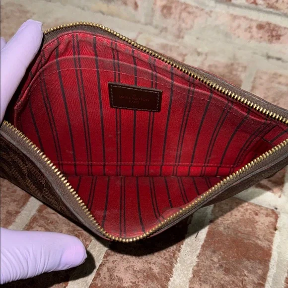 Louis Vuitton Damier Ebene neverfull pouch wristlet SD4157 - Picture 7 of 11